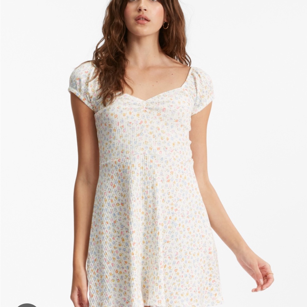 Floral White Dress